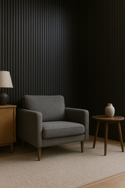 3D Acoustic Slat Wall Panel Black