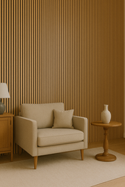 3D Acoustic Slat Wall Panel Light Oak