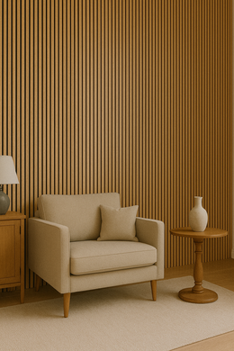 3D Acoustic Slat Wall Panel Light Oak