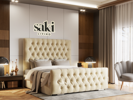 Pandora Spanish Upholstered Chesterfield Bed Frame With Optional Storage