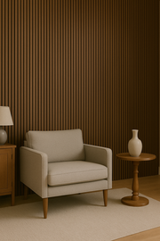 3D Acoustic Slat Wall Panel Dark Oak