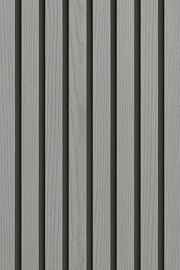 3D Acoustic Slat Wall Panel Light Grey