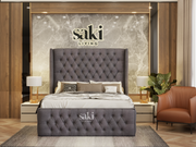 Emma Wingback Chesterfield Extra Sides Design Bed Frame With Optional Storage