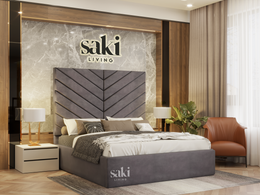 Sara Extended Symmetrical Headboard Bed Frame With Optional Storage