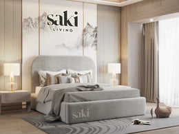 Olivia Smooth Curve Rounded Bed Frame With Optional Storage