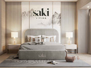 Olivia Smooth Curve Rounded Bed Frame With Optional Storage