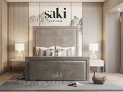 Victoria Chesterfield Border Cut Bed Frame with Optional Storage